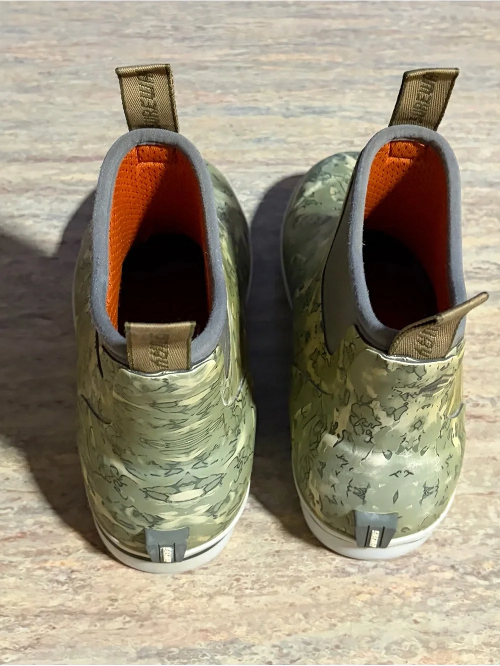 Sureway Deck 500 Overland Olive Green Camo Slip-On Rain Ankle Boots